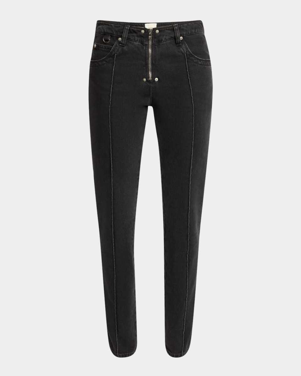 Silviana Zipper Skinny-Leg Jeans